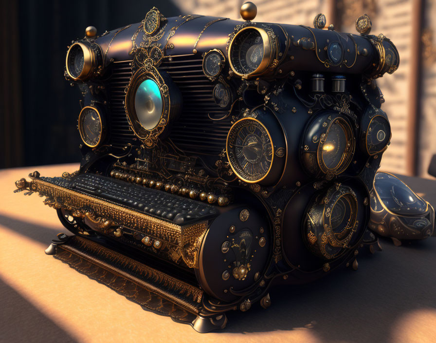 Steampunk personal computer. 