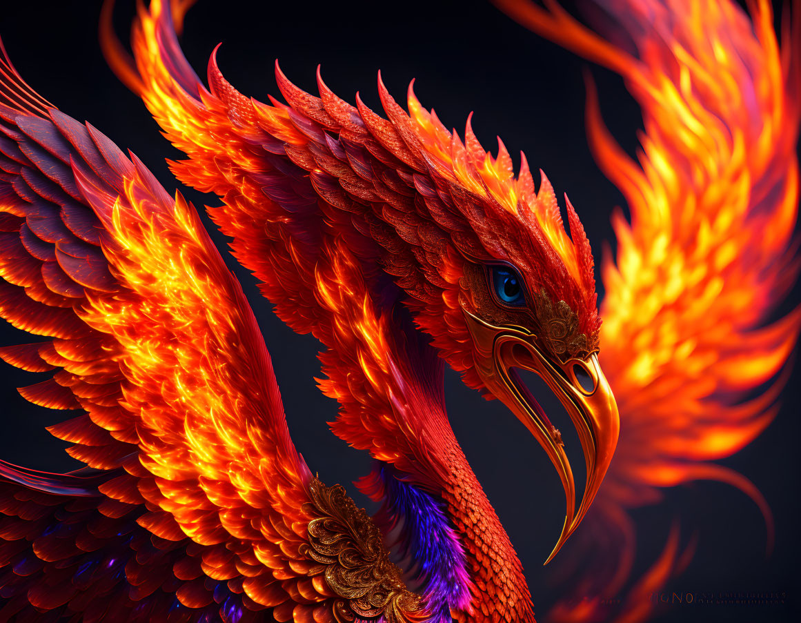 Flaming phoenix.