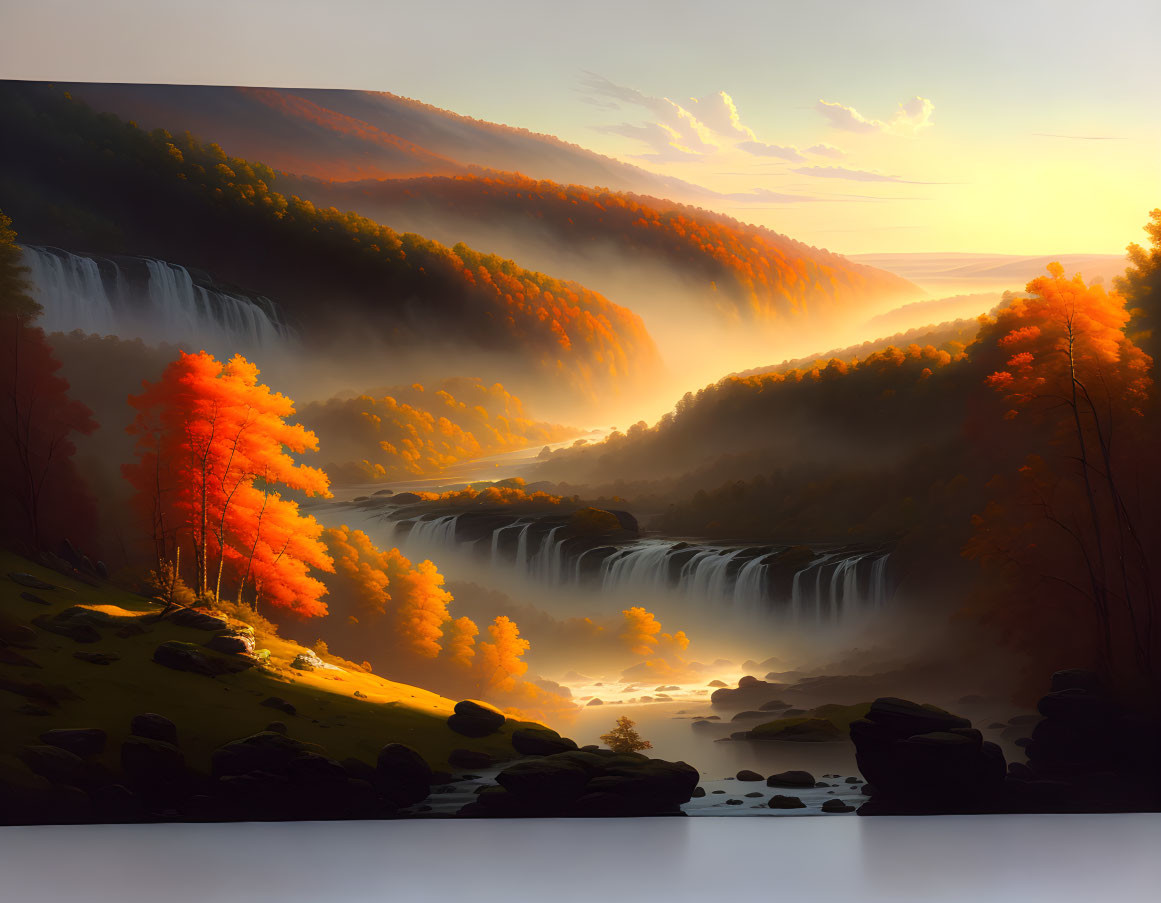 Waterfalls in Autumn