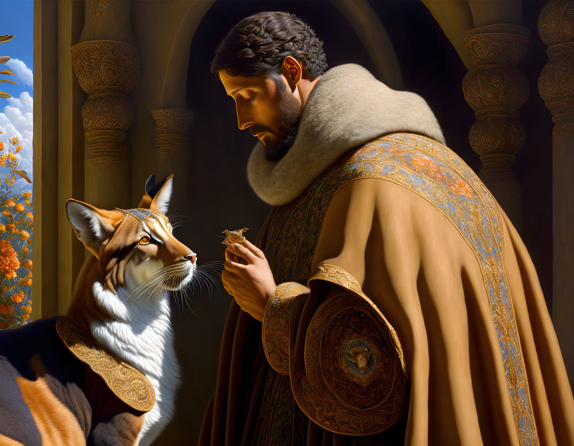 Saint Francis blesses the animals.