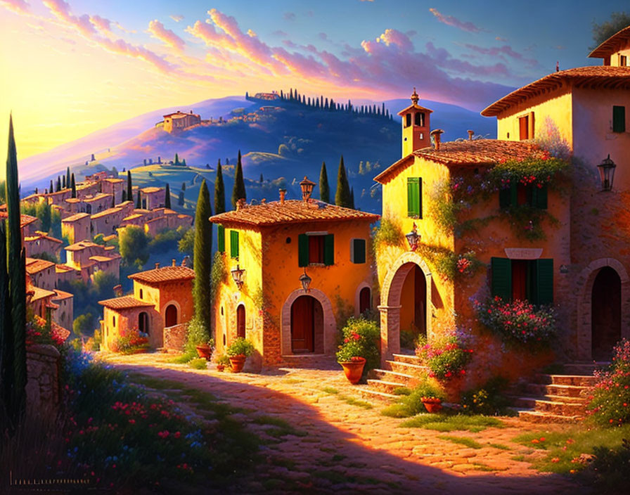 A village in Tuscany. 