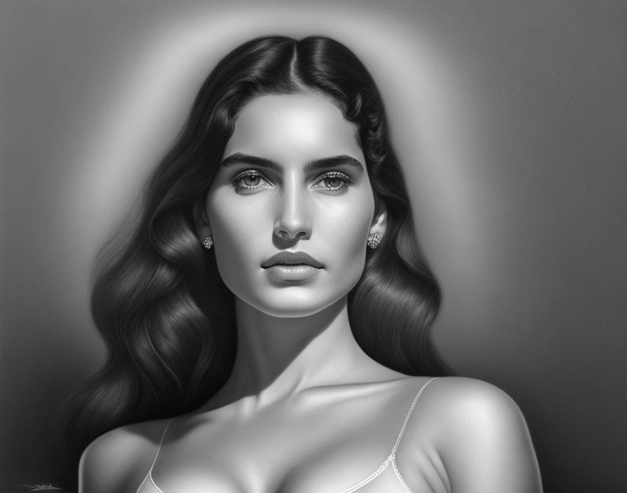 Black & White Image of a Lady II