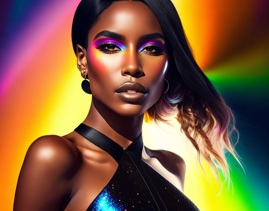 Rainbow Eyes Effects & a Caribbean Lady