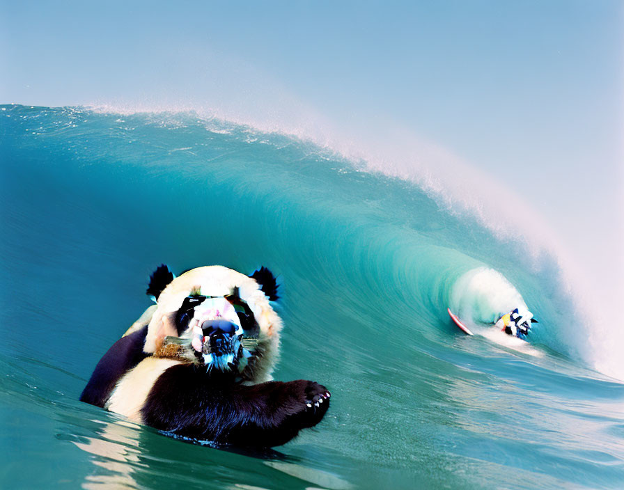 Internet Panda Goes Surfing