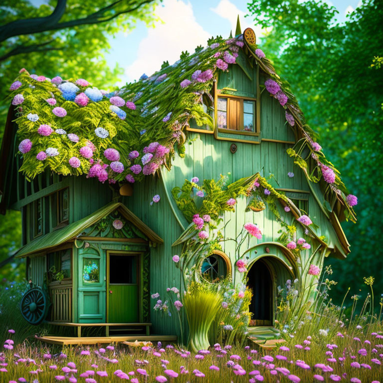 Beautiful, little house on a prairie