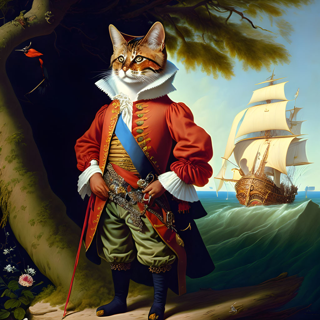 Pirate Cat In Neverland