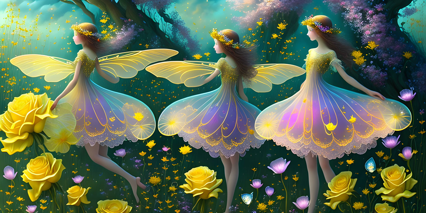 The fairies in the forest