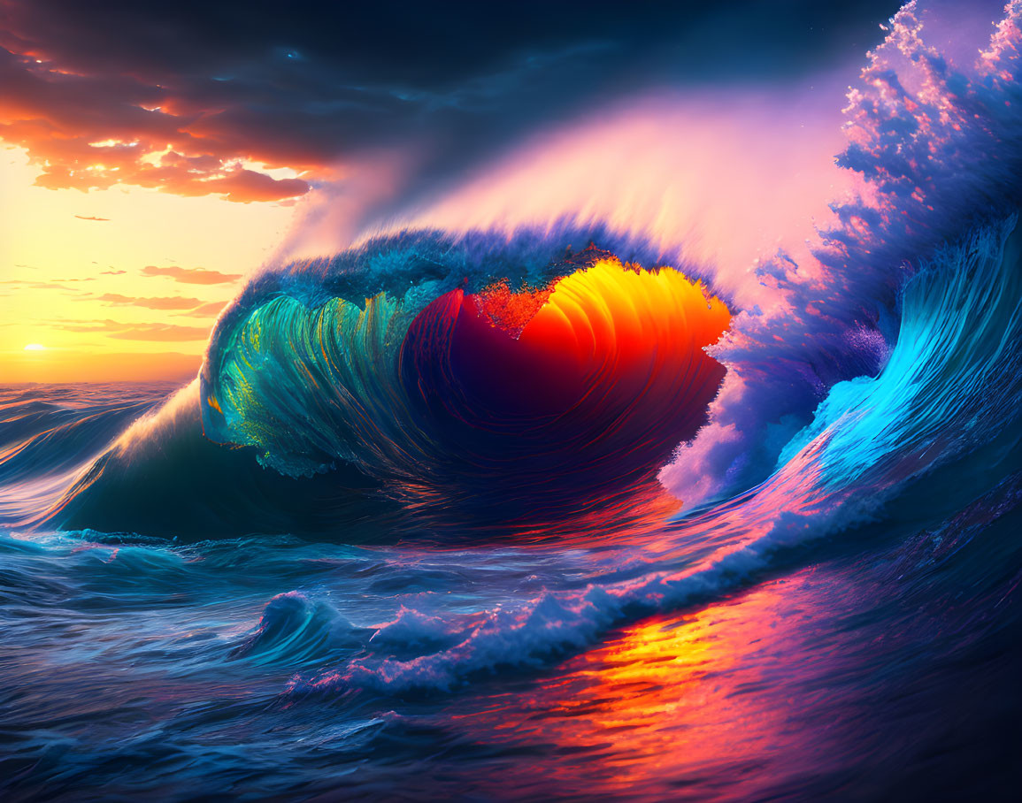 Colorful surf