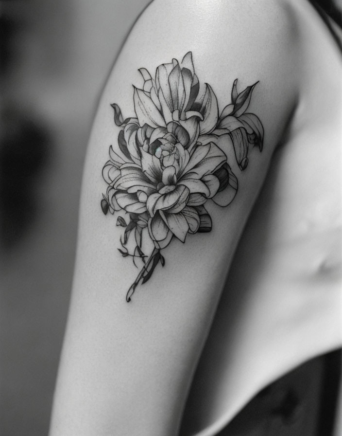 Tattoo Lila flower 