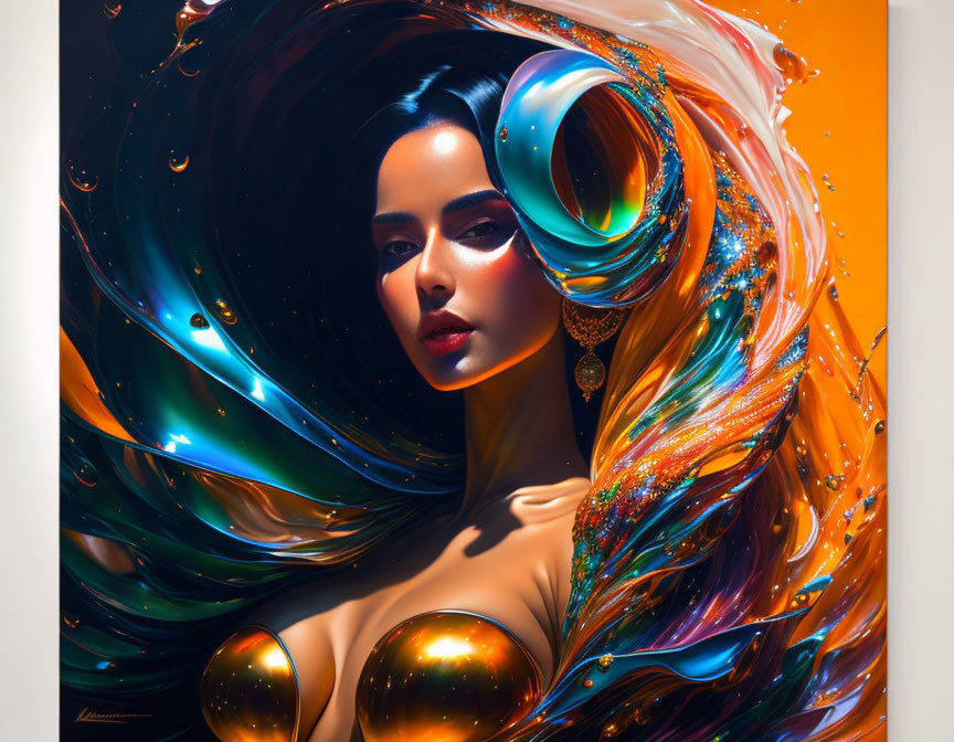 Swirling Paint woman