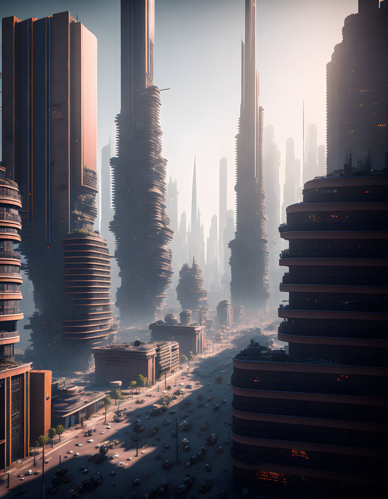 Dystopian megacity