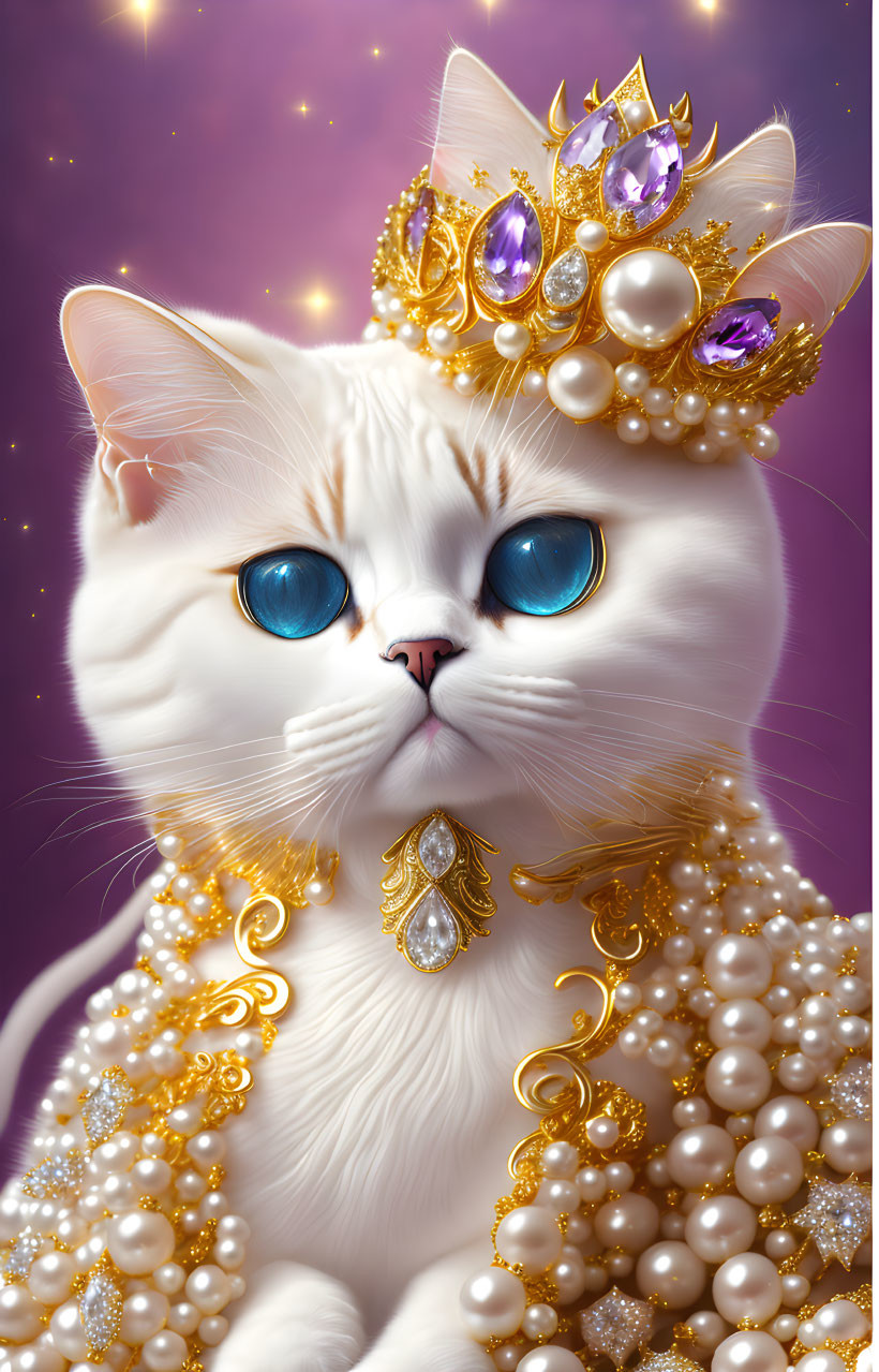 חתולה יפה עם מלא תכשיטים
