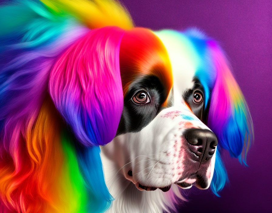 כלב חמוד עם שיער צבעוני