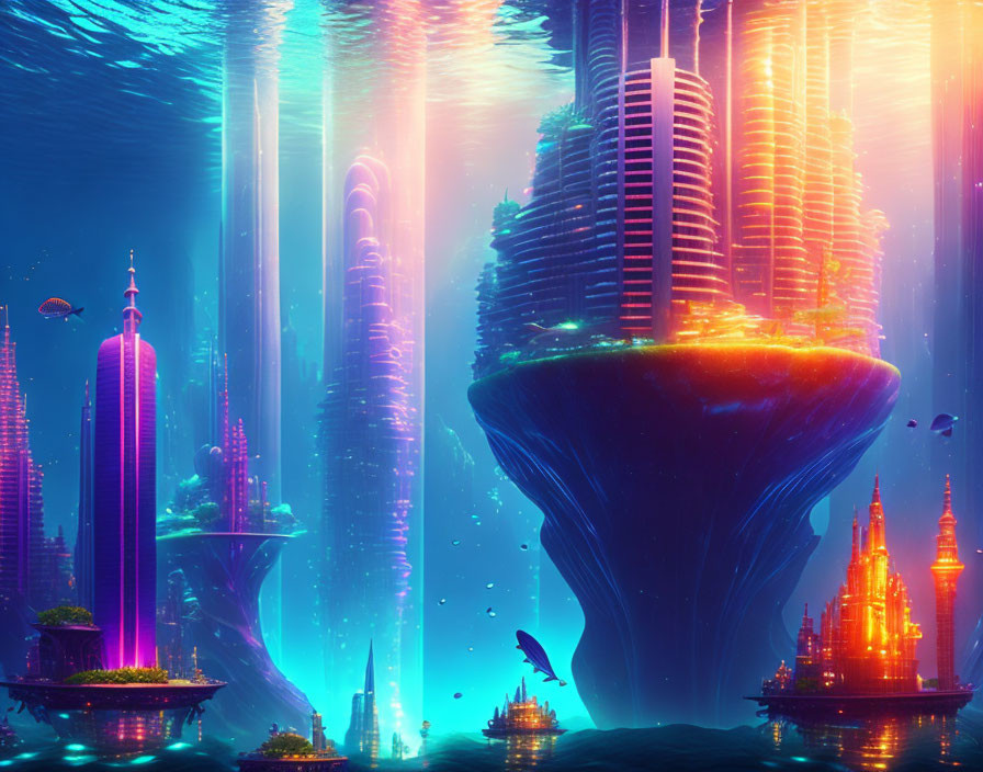 "Submerged Utopia: An Underwater City of Wonder"