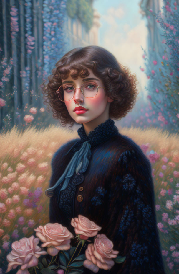 Girl, oil painting 