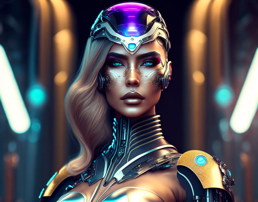 beautiful woman cyborg