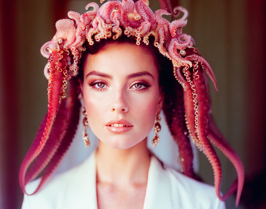 beautiful princess with octopus head 