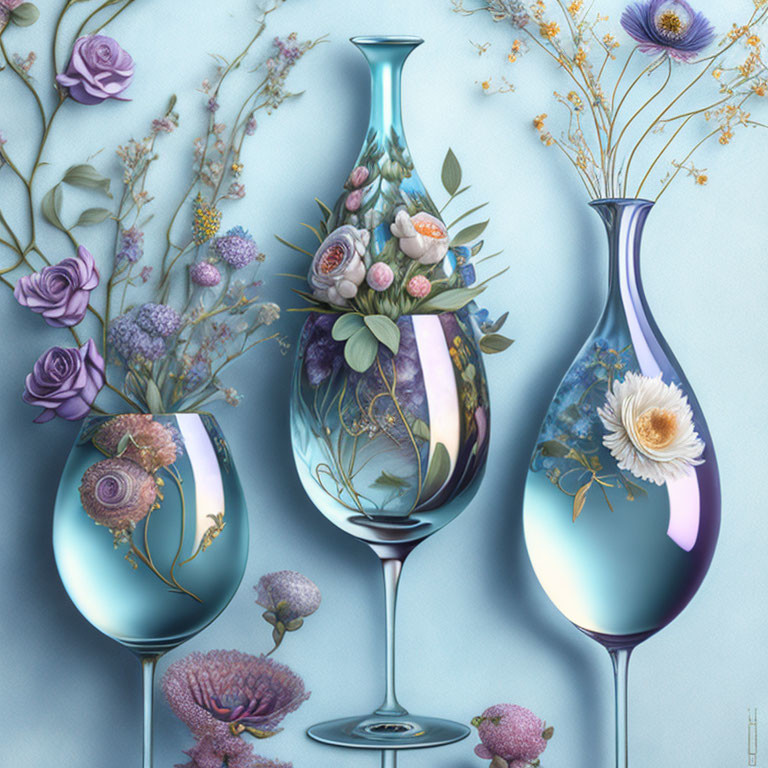 Glass Floral Arrangements