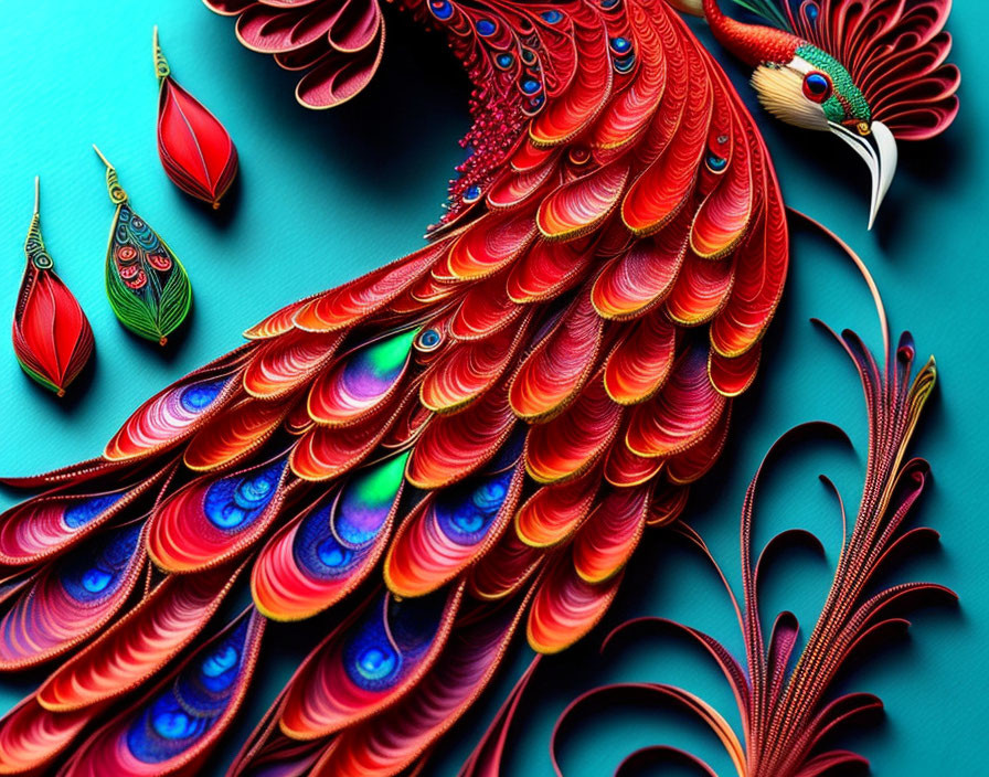 Red peacock