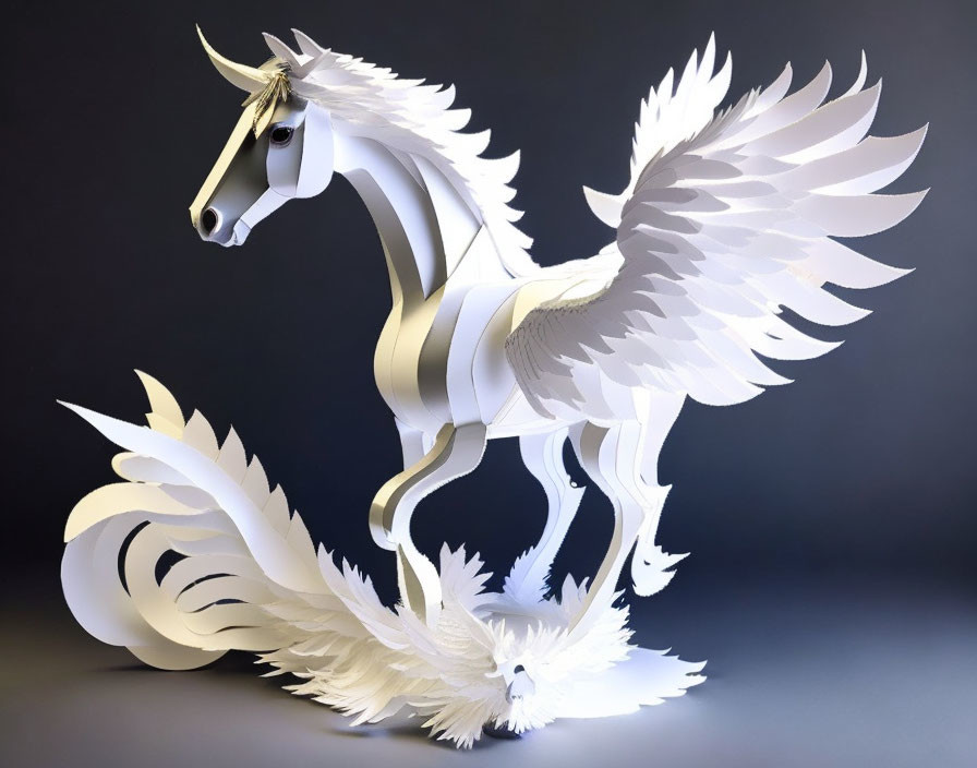 Papercraft horse