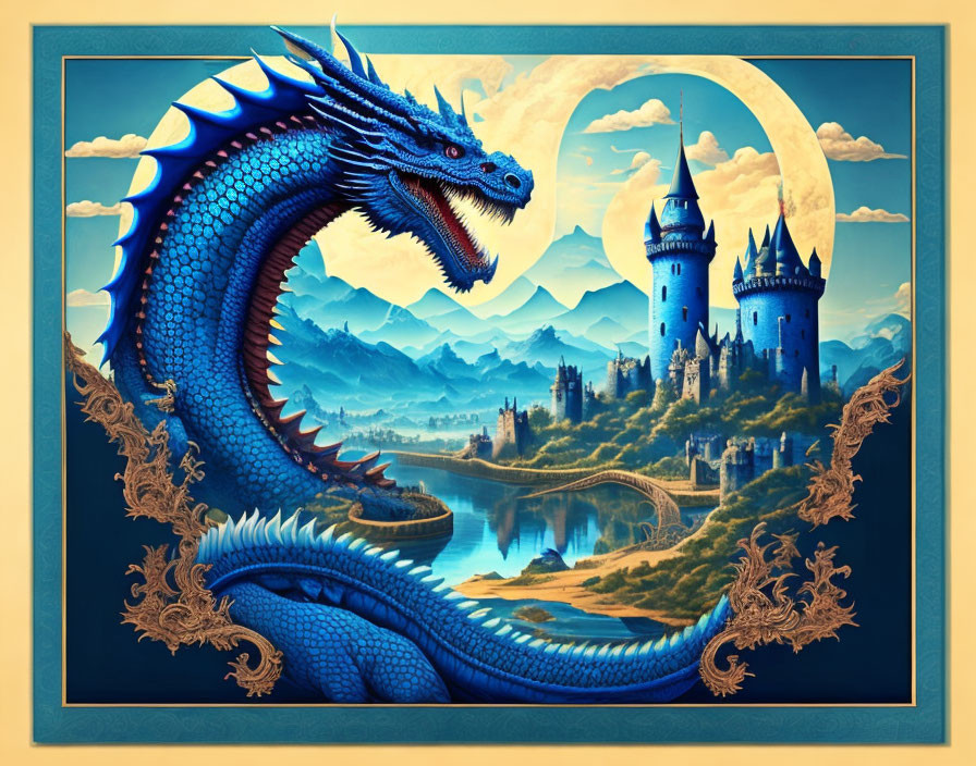 mideval dragon city portrait