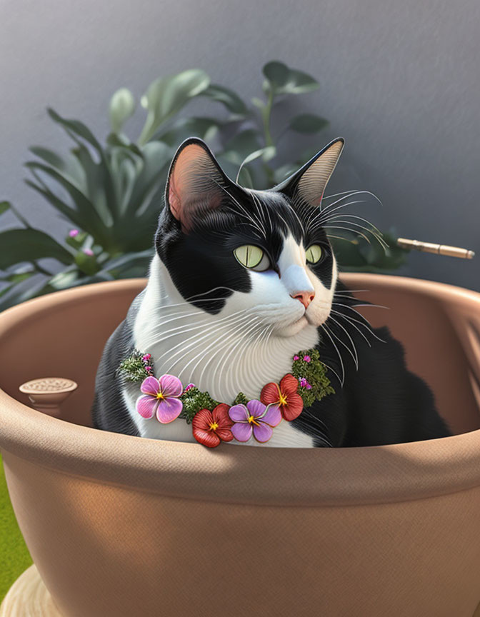 Flower pot kitty