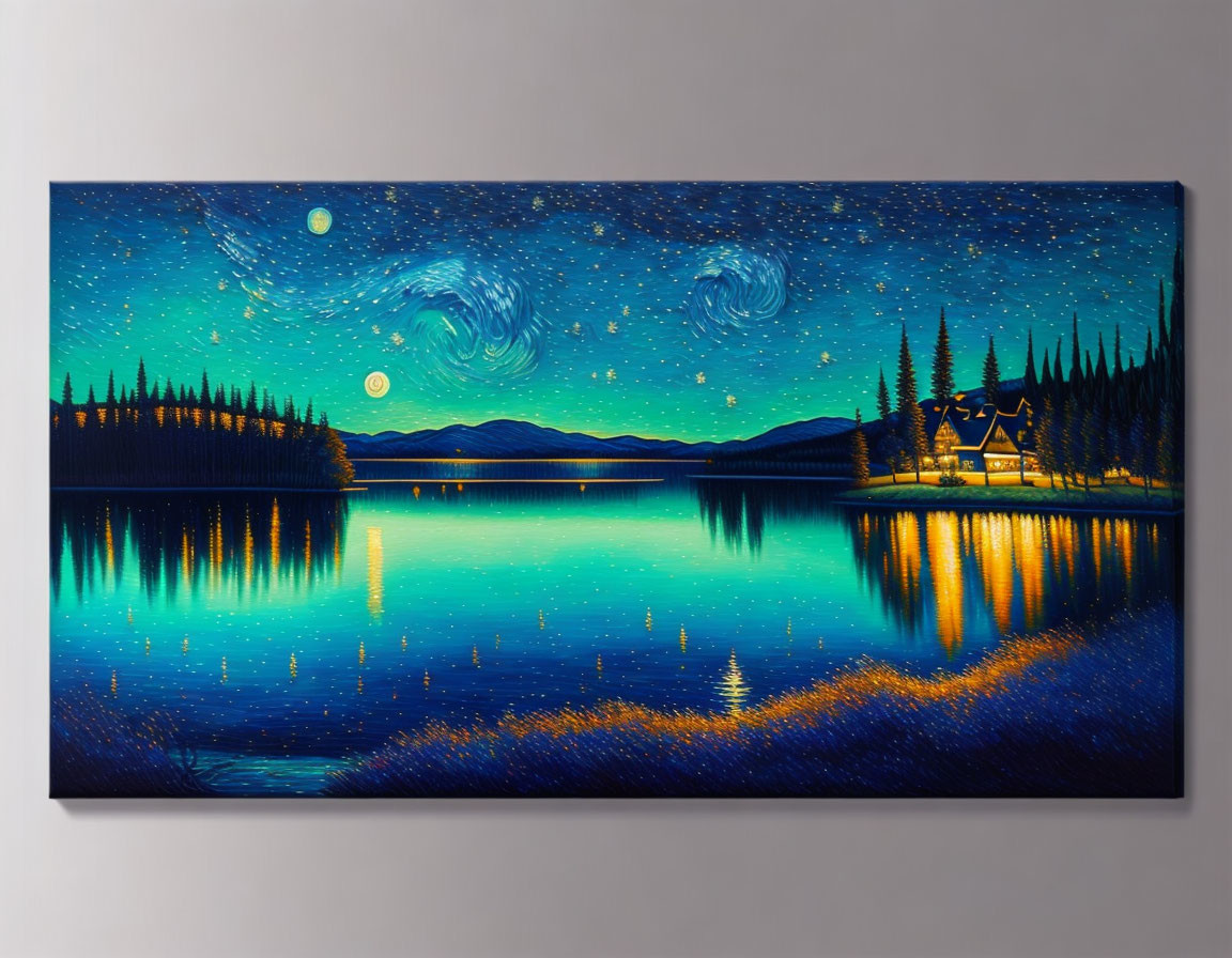 Moonlight on a lake