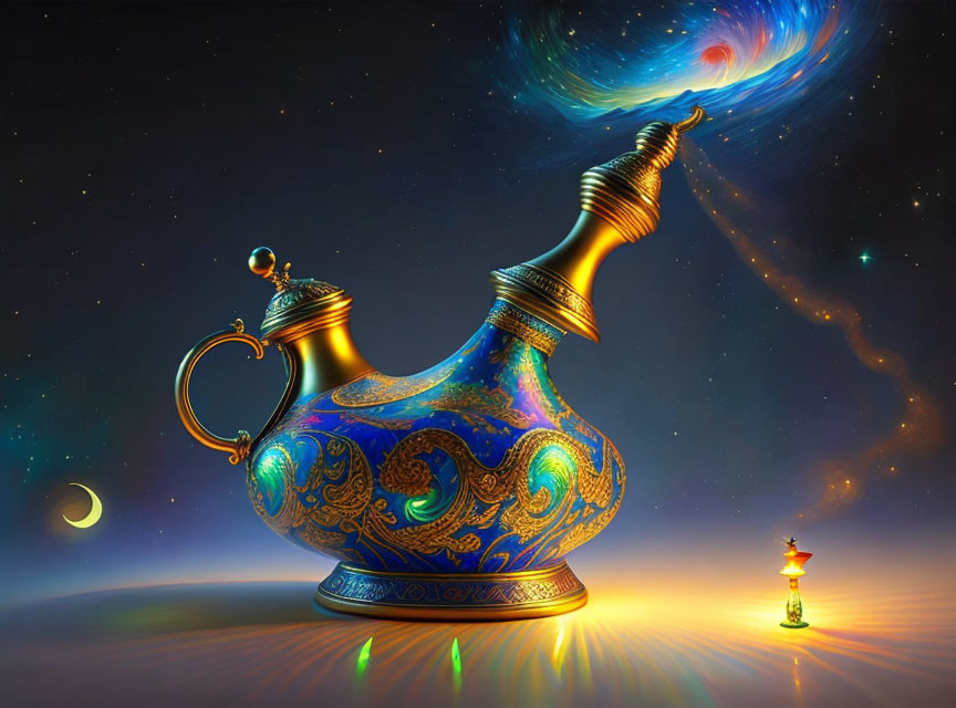 Colorful Genie Lamp