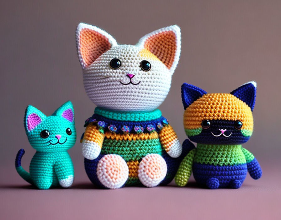 Cute Crochet Kitten Family