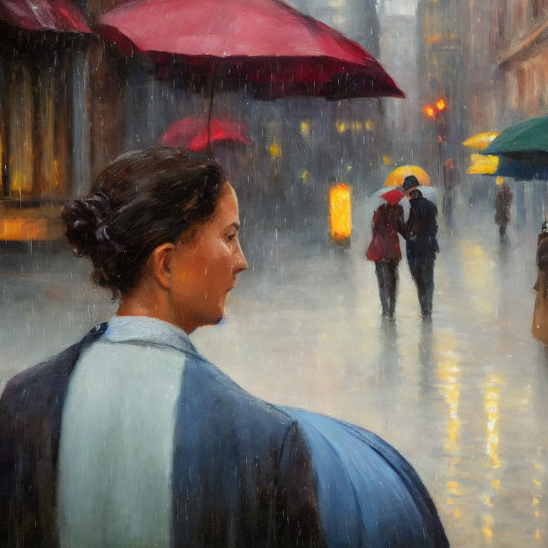 rainy street of 1920
