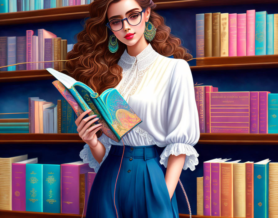 Girl in Library 