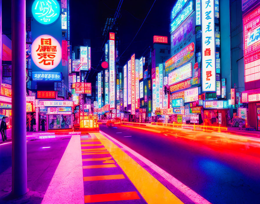 neon style city