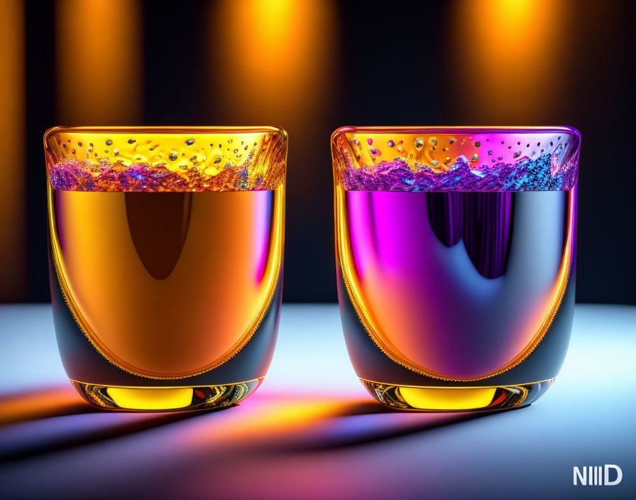 Colorful couple of mugs