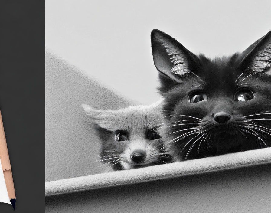 Cat and fox