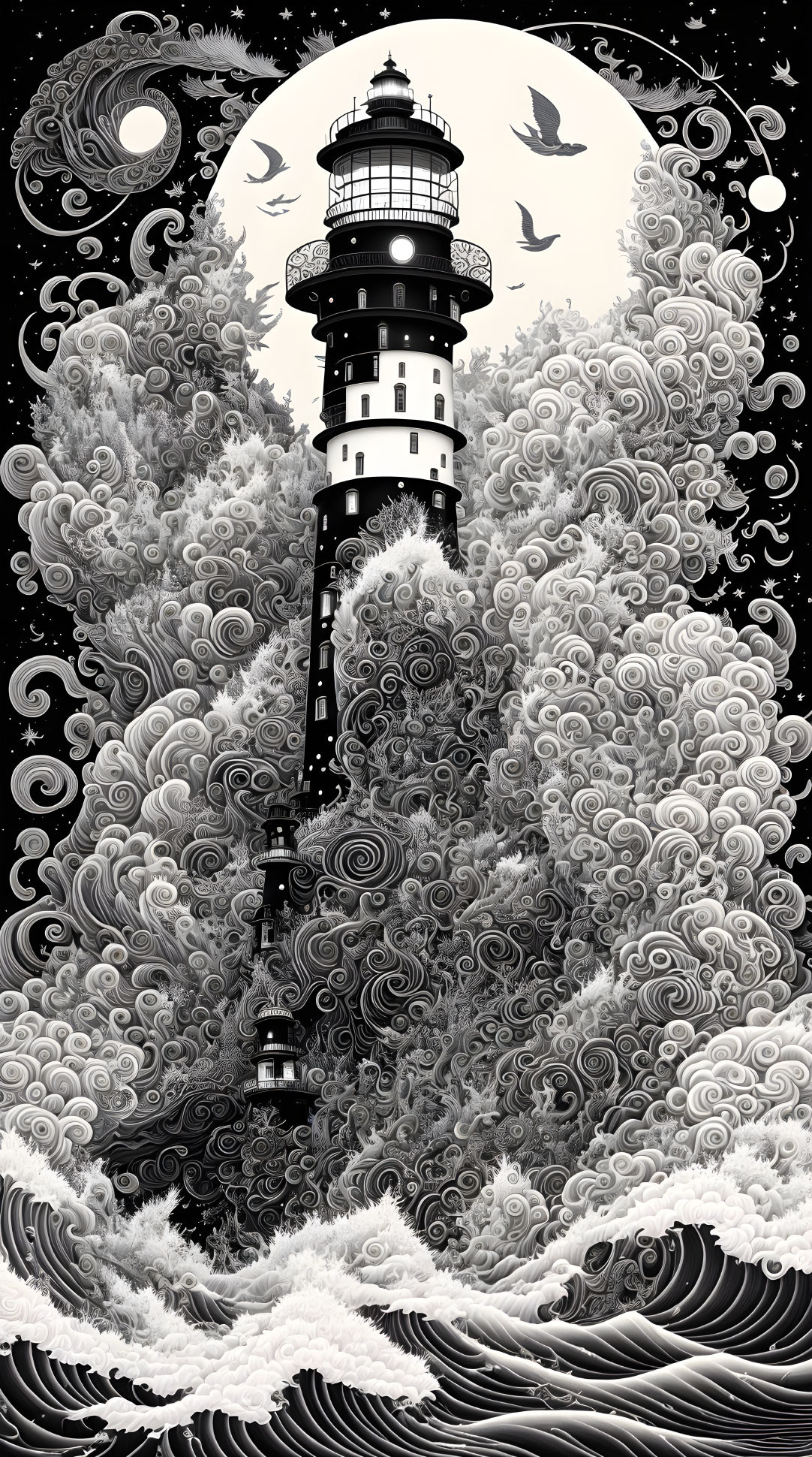 Lighthouse in the ocean of dreams