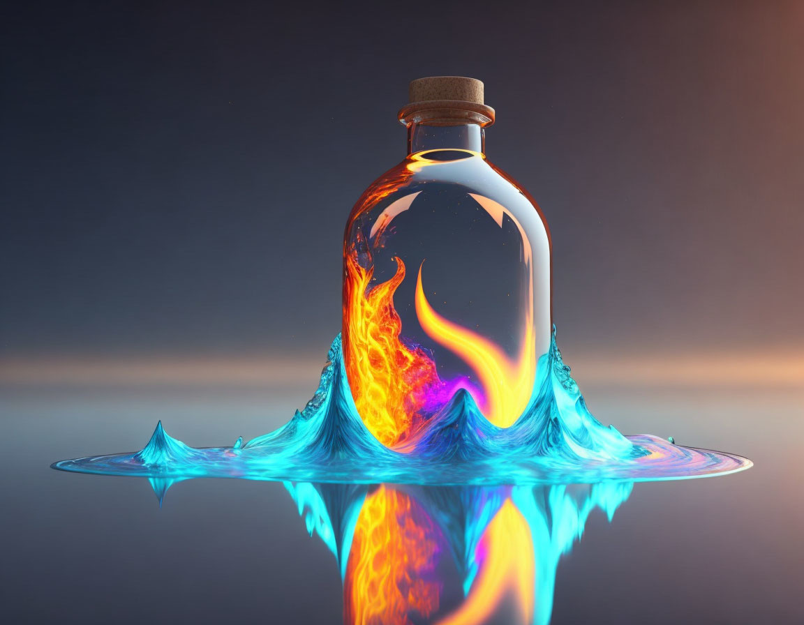 Glowing bottle