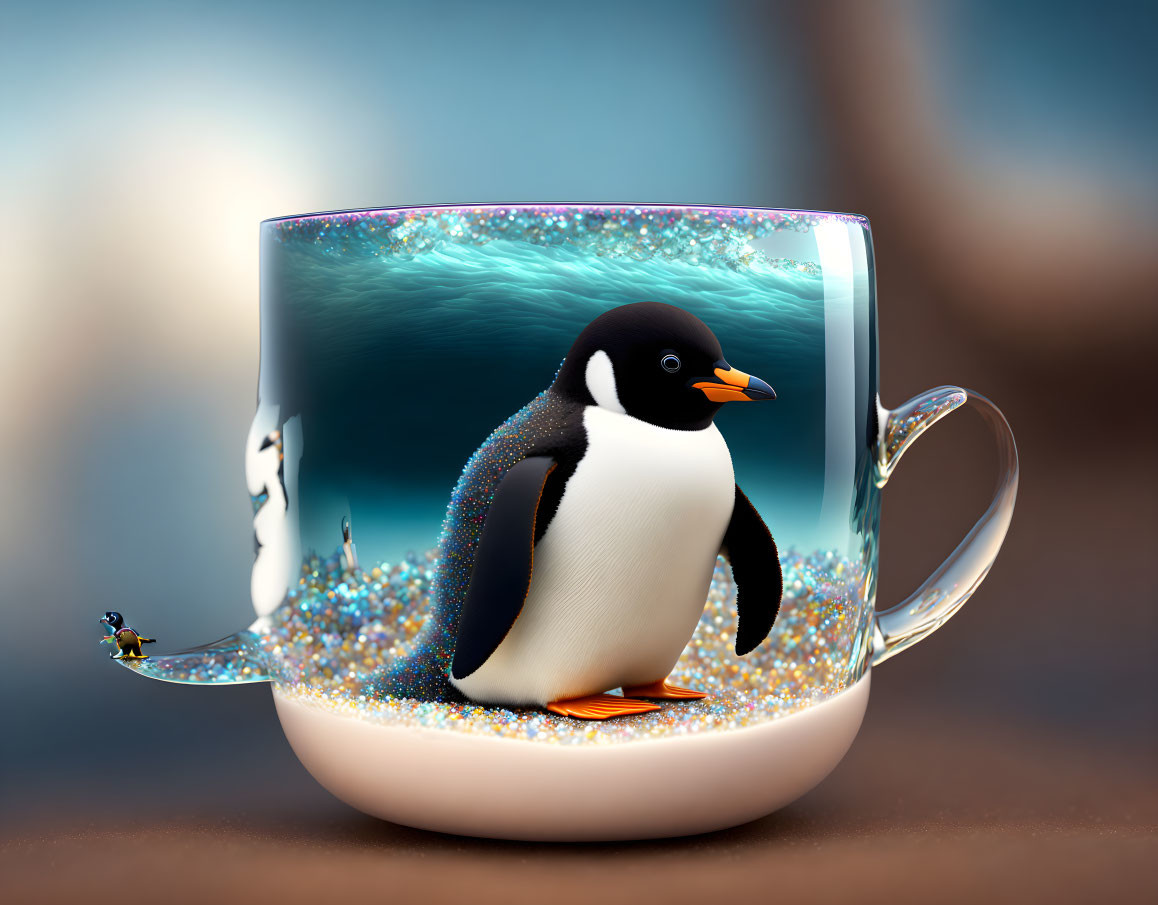 Cup with penguin