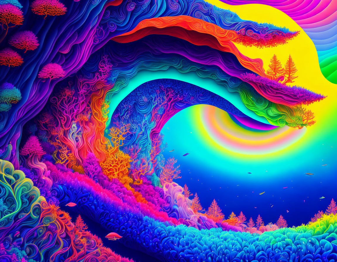 Wavey Psychedelic Forest
