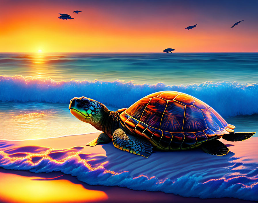 Cosmic turtles emerging from sea