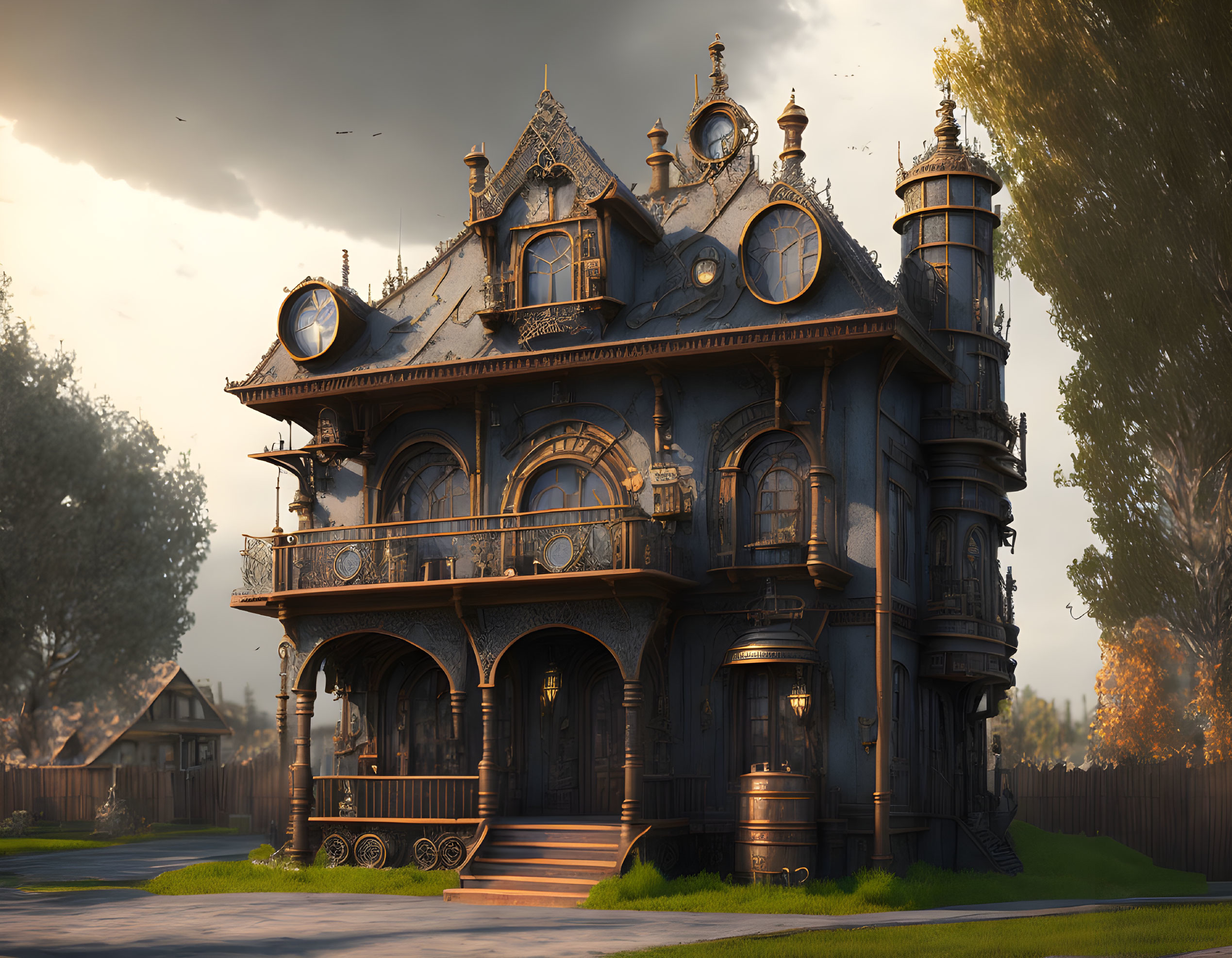 steampunk mansion