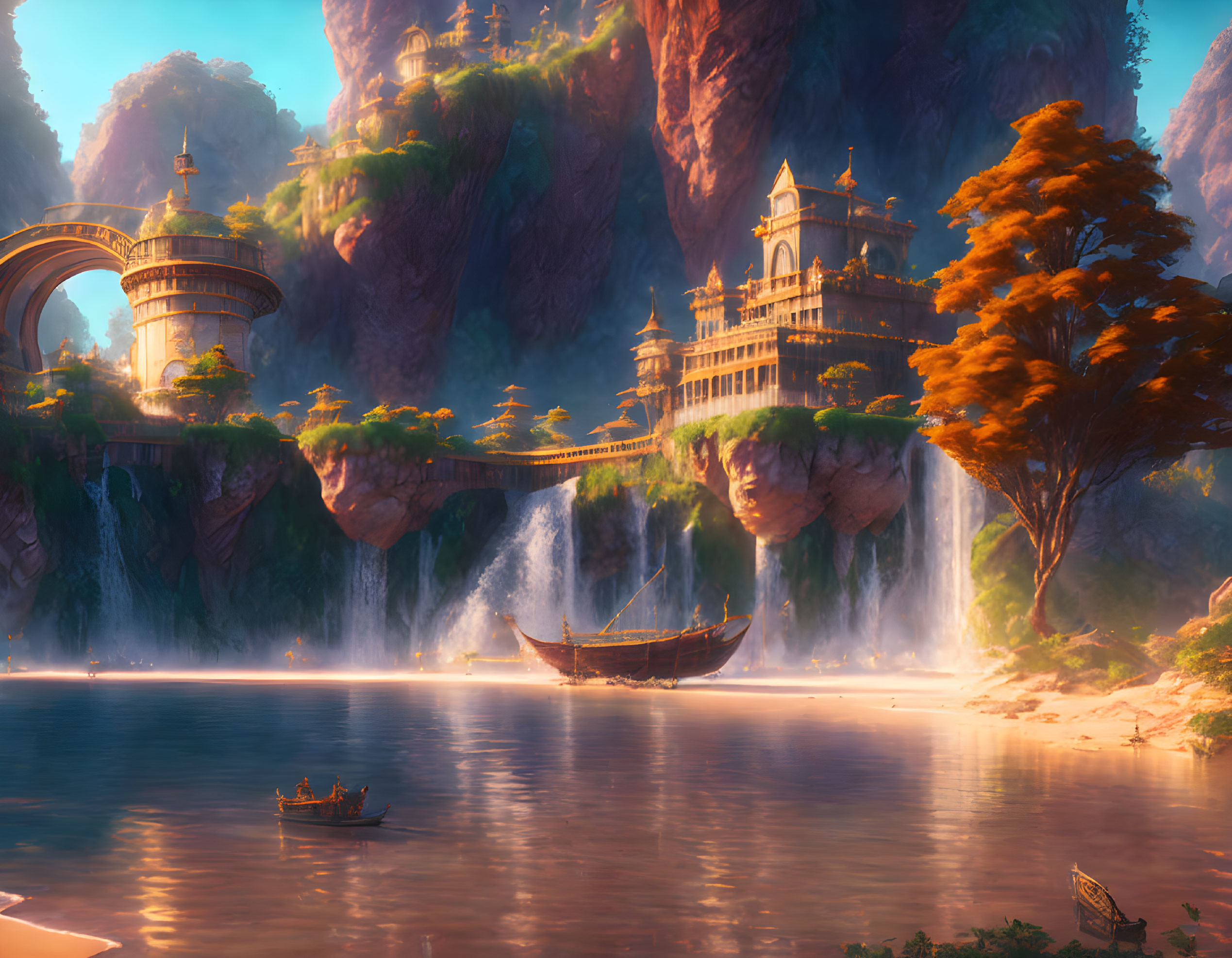  Beautiful view of the city of Dinotopia