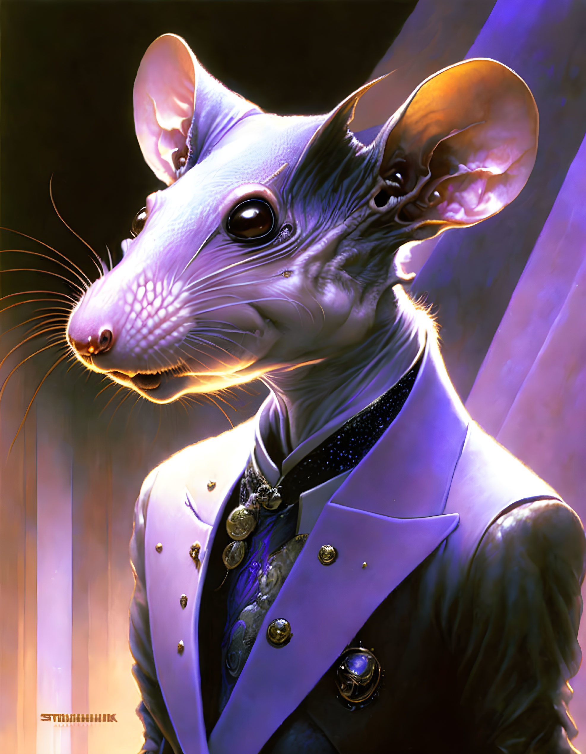  An ANTHROPOMORPHIC humanoïde rat