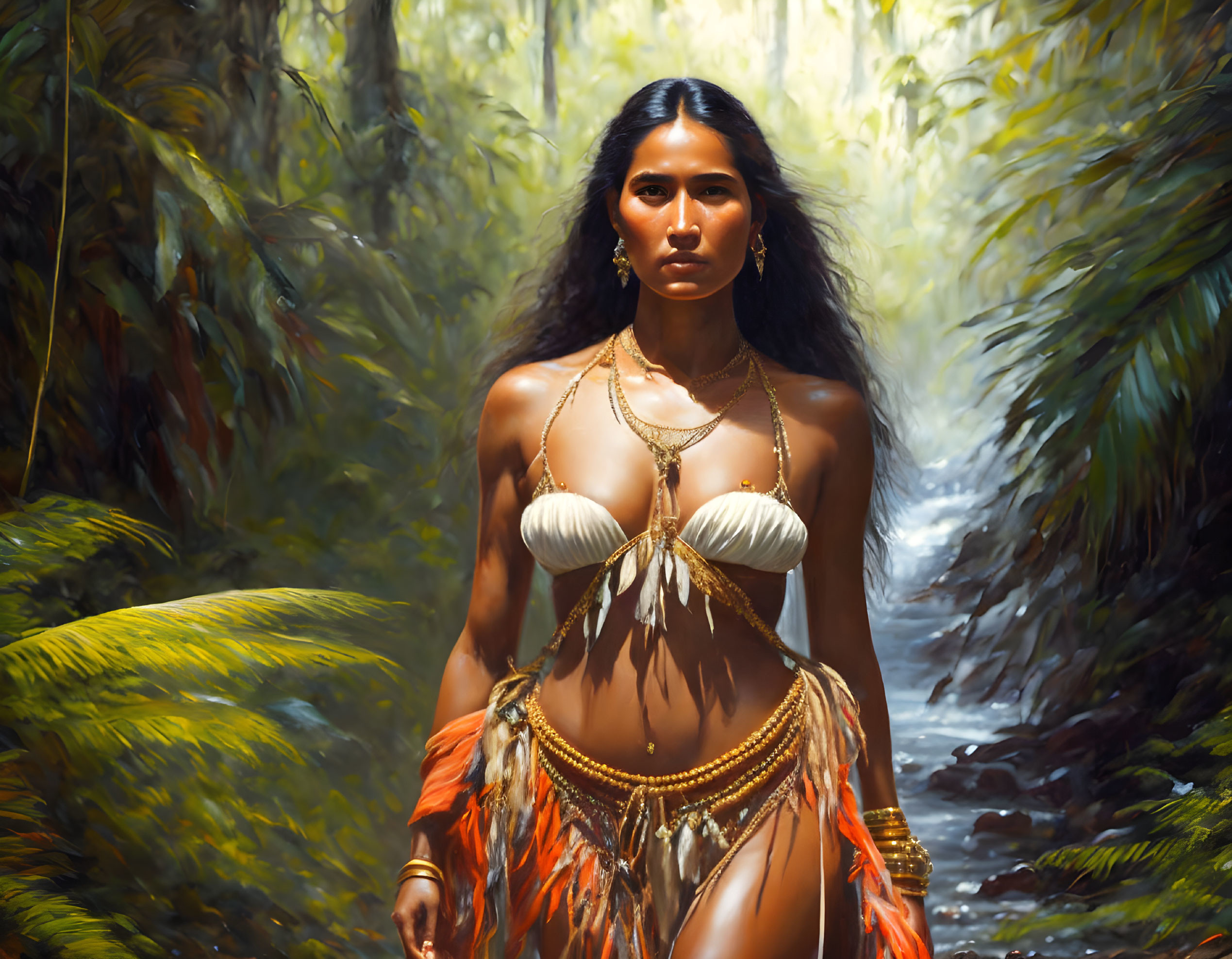 Beautiful indigenous young woman,