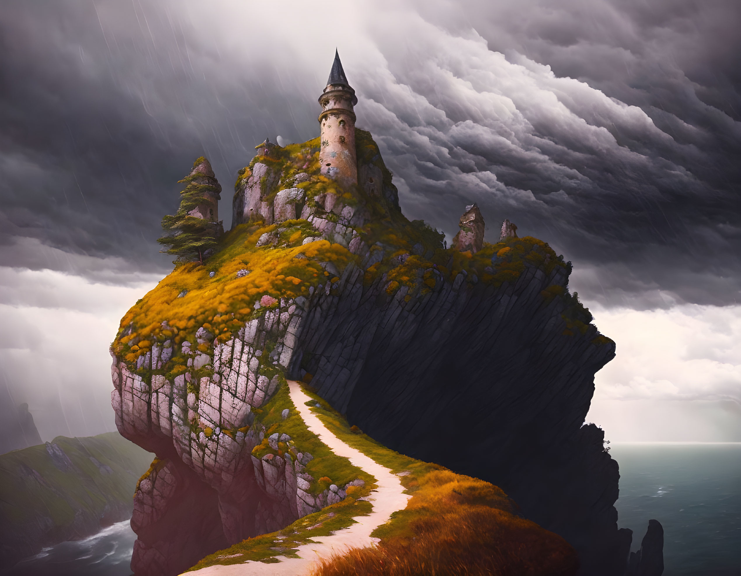  Sorcerer's tower on a cliff