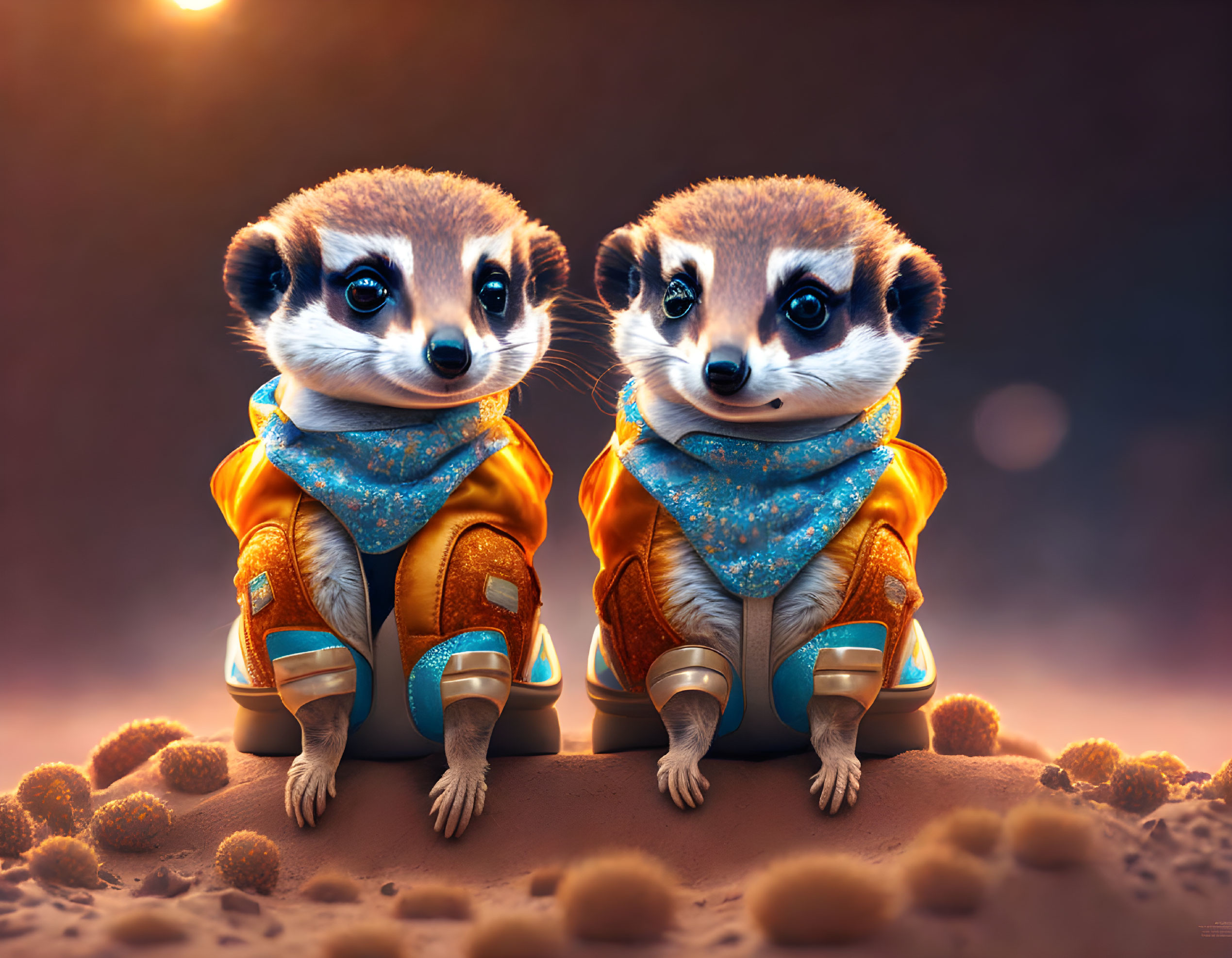 Two little meerkats