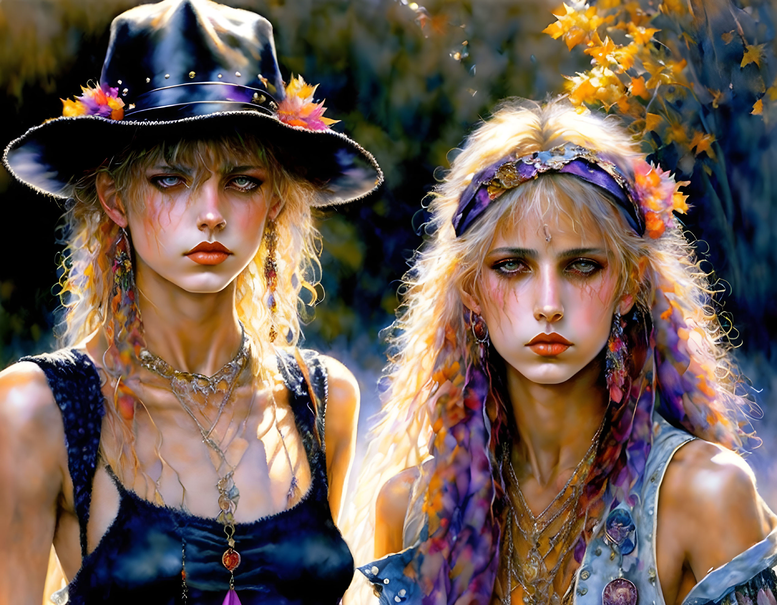 Two youth witches of punk