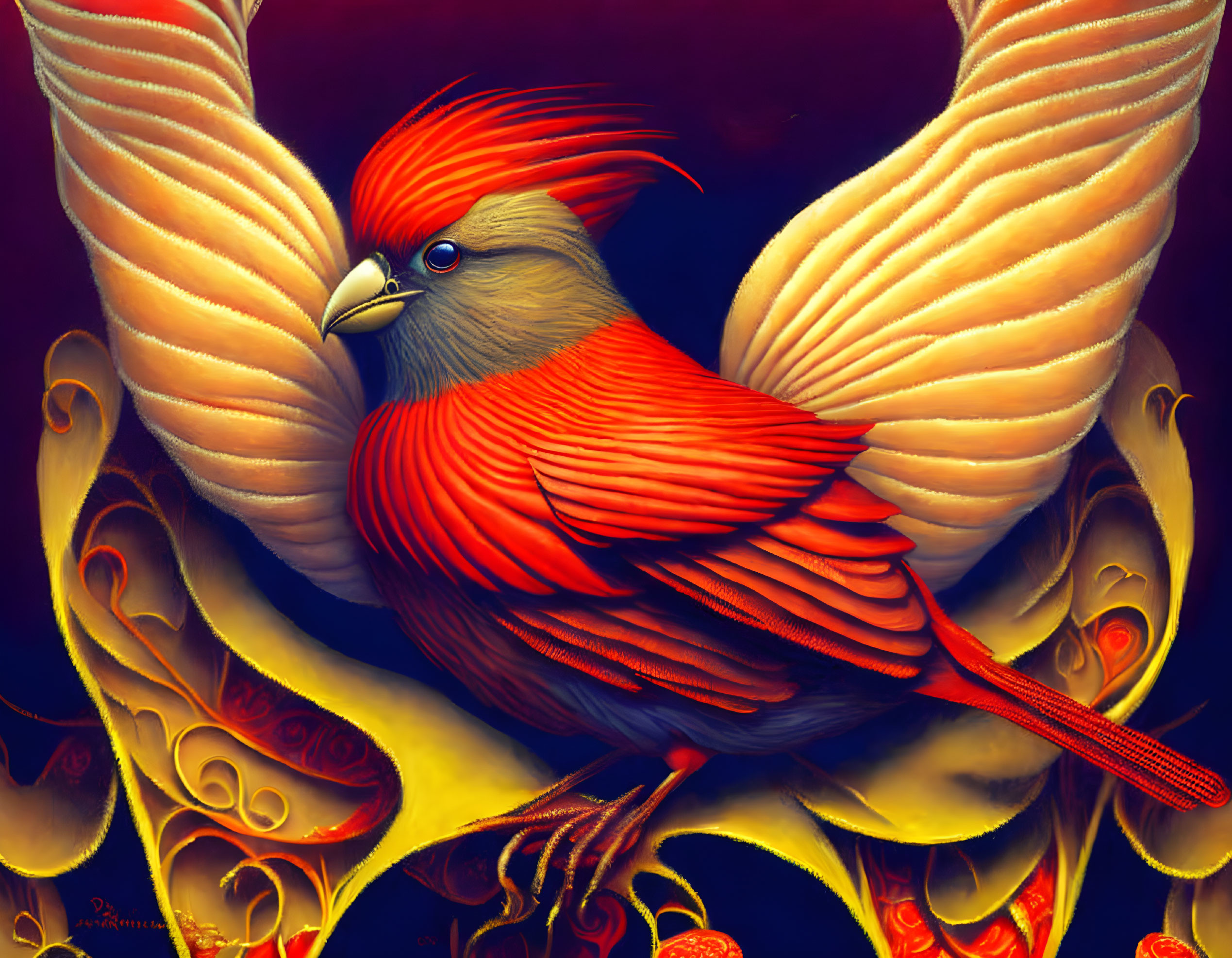Beautiful red Bird
