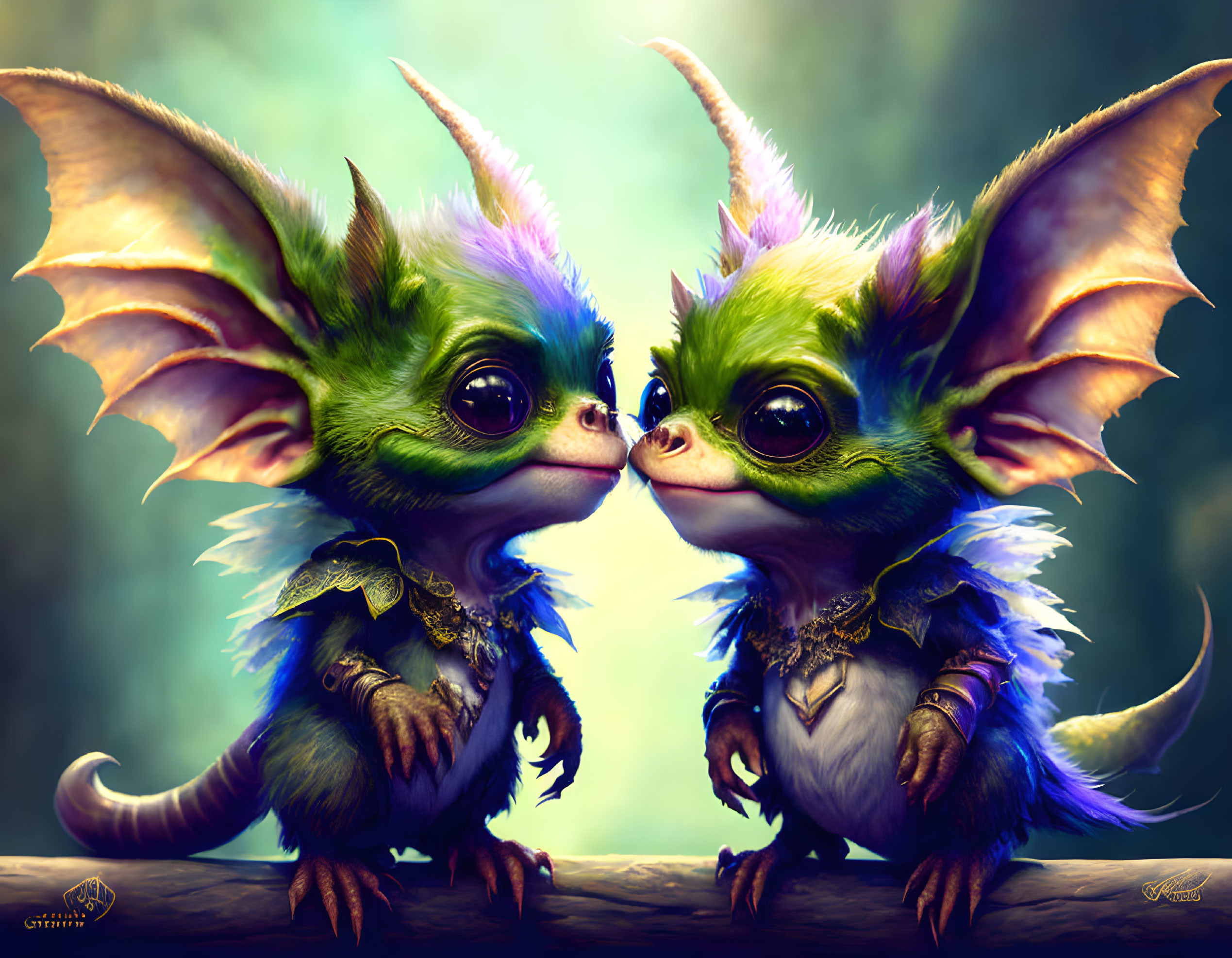 Beautiful couple goblin gremlins