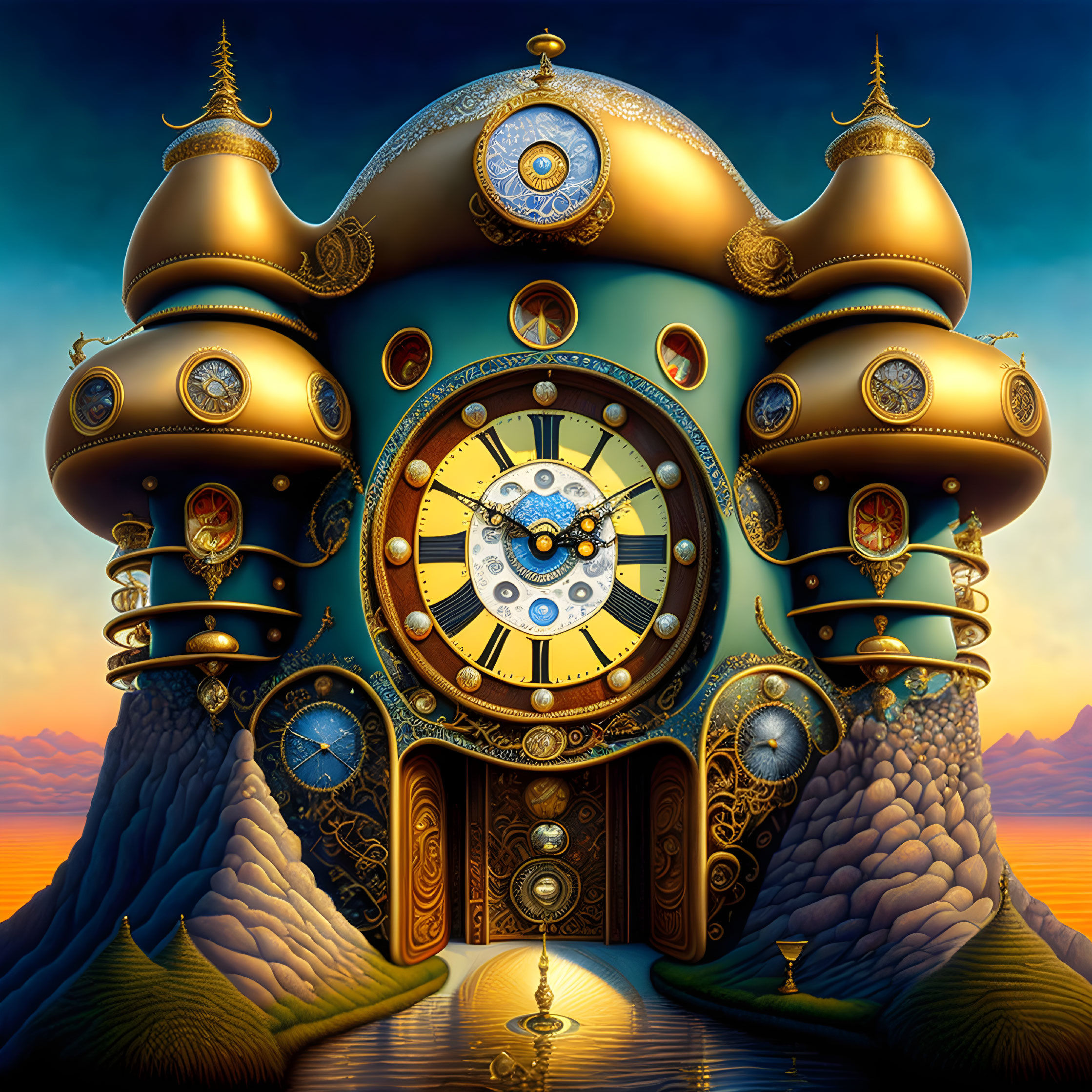  Fantasy clock,