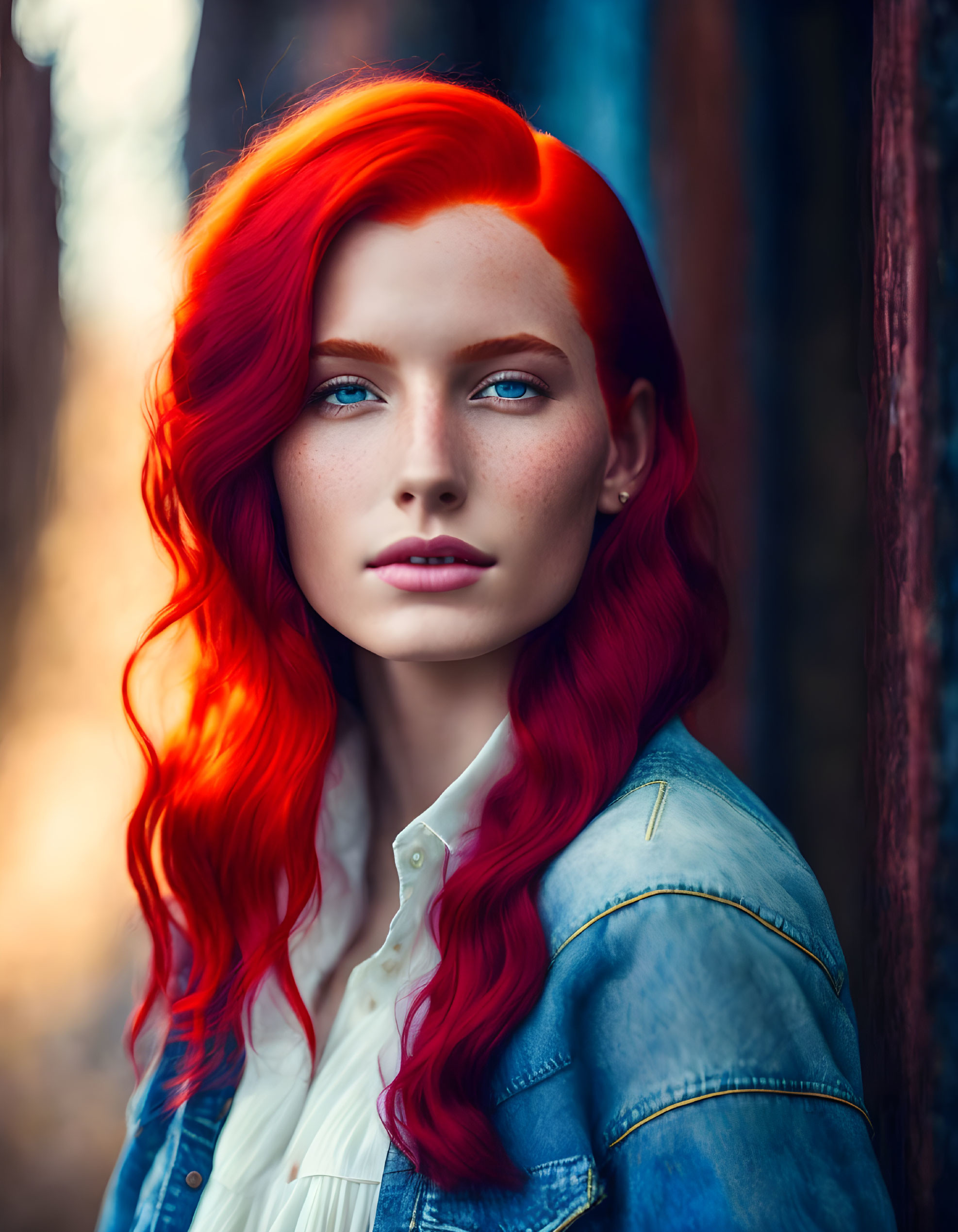  A dreamy photo of a girl with red hair